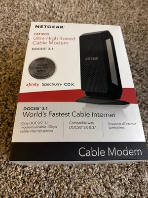 NETGEAR CM1000 Cable Modem – PRE-OWNED – Black – Fast Free Shipping - Image 1 of 4