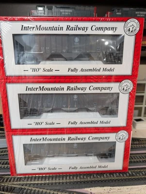 CS Intermountain/PWRS PS 4750 Hopper Set (3) IC Illinois Central Gray Item #1087 - Image 1 of 2