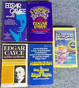 Lot of 5 Edgar Cayce Paperback Books Atlantis Meditation Diet and Health Prophet - Picture 1 of 21