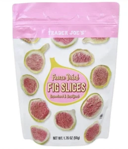 Trader Joe's Freeze Dried FIG SLICES Unsweetened & Unsulfured Fruit *BB 1/2026* - Picture 1 of 3