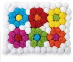 Pom Pom rug kit create craft DISCONTINUED Piccalilly Mindware brainy toys art - Picture 1 of 6