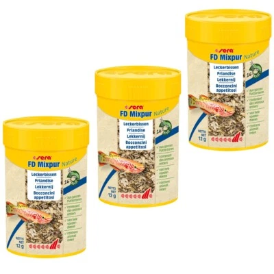  3 x 100 ml sera FD Mixpur Nature Daphnien Mückenlarven Tubifex + Krill = 300 ml - Bild 1 von 3