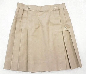 Niñas R/K Caqui Kilt Plisado Uniforme Falda Reg. & tallas grandes 7 - 14 1/2 - Imagen 1 de 6