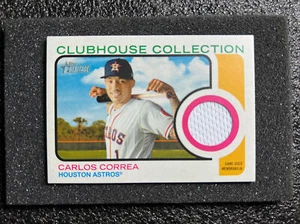Camiseta Topps Heritage Clubhouse Collection 2022 reliquia Carlos Correa Astros - Imagen 1 de 2