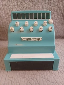 Vintage Türkis Grün Tom Daumen Kunststoff & Metall Spielzeug Registrierkasse 60er Jahre - Bild 1 von 12
