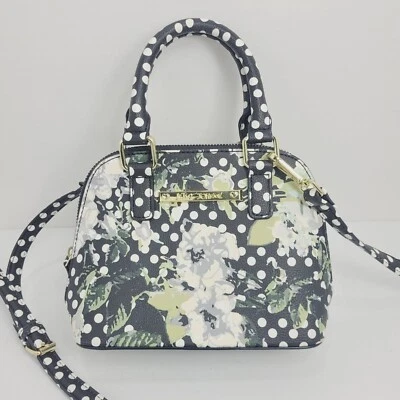 Betsey Johnson Bag Purse Floral Crossbody Polka Dots Small Mini Very Good Condit - Image 1 of 4
