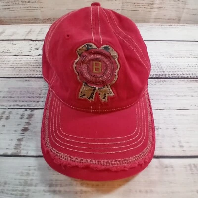 Robby Gordon Hat Cap Red Jim Beam Racing Distressed Strap Back Nascar Motorsport - Image 1 of 4