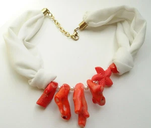 Collar de coral de una sola pieza cadena de coral Big Red Coral - Imagen 1 de 5