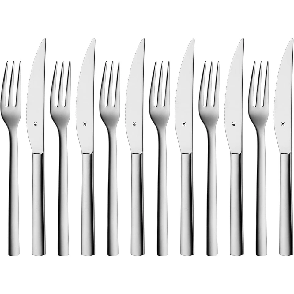 WMF Nuova Posate per Bistecca Set 12 Pezzi Inossidabile Acciaio Inox Lucidato - Immagine 1 di 1