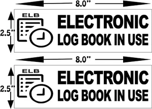 Electronic Log Book In Use E-Log Device In Use Semi Truck Sticker (2) P185 - Picture 1 of 1