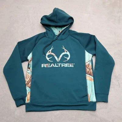 Realtree Hoodie Women Medium Green Camo Pullover Sweatshirt Hoody Outdoor Casual - Image 1 of 4