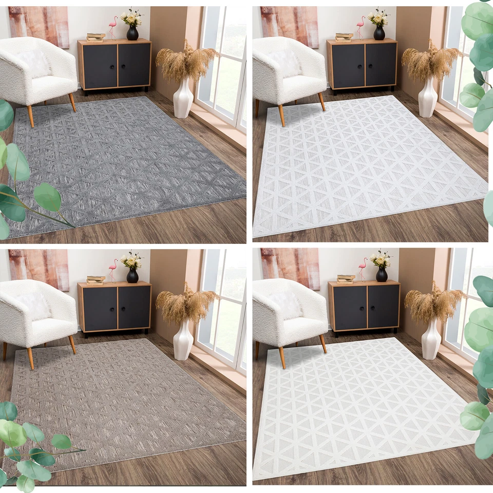 Tappeto Soggiorno Moderno Esterno Tappeto Boho Rombo Ottica Hochtief Motivo - Immagine 1 di 1