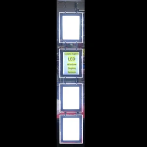 Magnetic 4x A3 LED Double Side Window Light Pocket Panel Estate Agent Display - Picture 1 of 6
