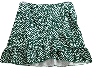 Shein Rock Damen Gr. Small Blumenmuster Mehrfarbig Mini Rüschen Reißverschluss Schließen Stretch - Bild 1 von 10