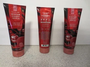 3 BATH & BODY WORKS WINTER CANDY APPLE Ultimate Hydration crema corpo 8 oz NUOVO - Foto 1 di 1