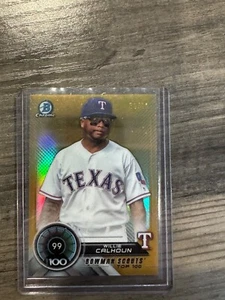2018 Bowman Chrome Scouts Top 100 Gold #BTP99 Willie Calhoun /50 - Picture 1 of 2