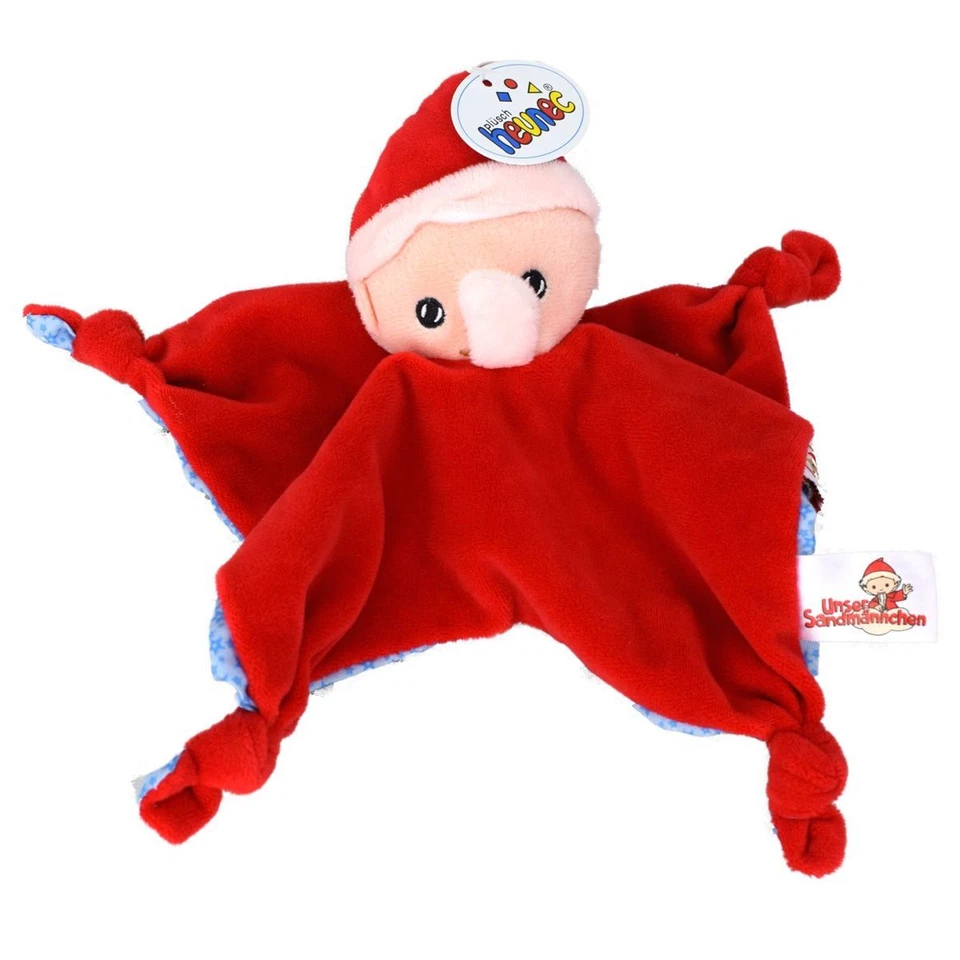 HEUNEC Unser Sandmännchen Sandmann Schnuffeltuch Kuscheltuch Schmusetuch rot blau