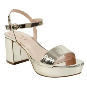 Bandolino Pennie Platform Block Heel Sandals 7.5M -Gold- - Picture 1 of 6