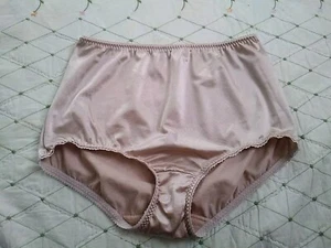 Vintage VANITY FAIR SZ 3XL Tan 40301 Satin Briefs Shaper Panties - Picture 1 of 3