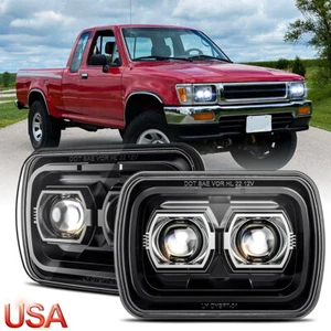 2pc Newest For Toyota Pickup 1982-1995 5X7 7X6" LED Headlights DOT High/Low Lamp - Picture 1 of 16