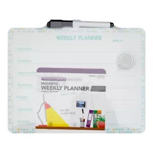 Magnetic Dry Wipe Weekly Planner Memo Kitchen Notes Message Boards Home Office - Picture 1 of 4