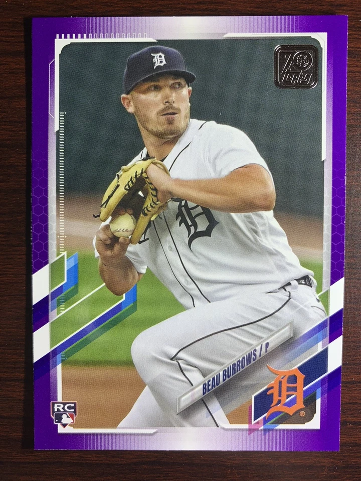 2021 Topps Series 1 Beau Burrows Purple Parallel Meijer RC Rookie Tigers - Image 1 of 1