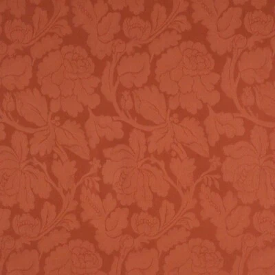 Clovelly Floral Jacquard Brocade Fabric Rust | Woven | Curtains Upholstery Craft - Image 1 of 4