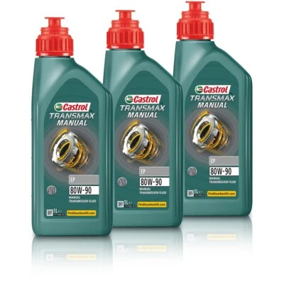 3x 1 L LITER CASTROL TRANSMAX MANUAL EP 80W-90 SCHALTGETRIEBE-ÖL GETRIEBE-ÖL 583