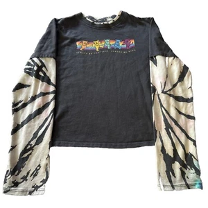 Grateful Dead Shirt Damen Small Cropped Schwarz Regenbogenbären Always Be Grateful - Bild 1 von 2