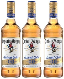 3 Flaschen Captain Morgan Spiced Gold 0.0%, Alkoholfrei Alkoholfreier Rum - Bild 1 von 1