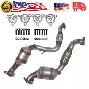 2x Flex Pipe Catalytic Converters for Audi Q7 3.6L 2007 2008 2009 95511303601 - Bild 1 von 14
