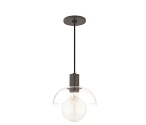Mitzi by Hudson Valley Lighting Kyla 1-Light Old Bronze Pendant with Clear Glass - Picture 1 of 2