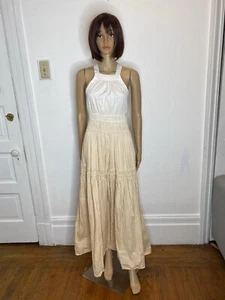 Magali Pascal Kirana Maxi Dress Size MP 8-10P Sunset Peach Ombre Organic Cotton - Picture 1 of 13
