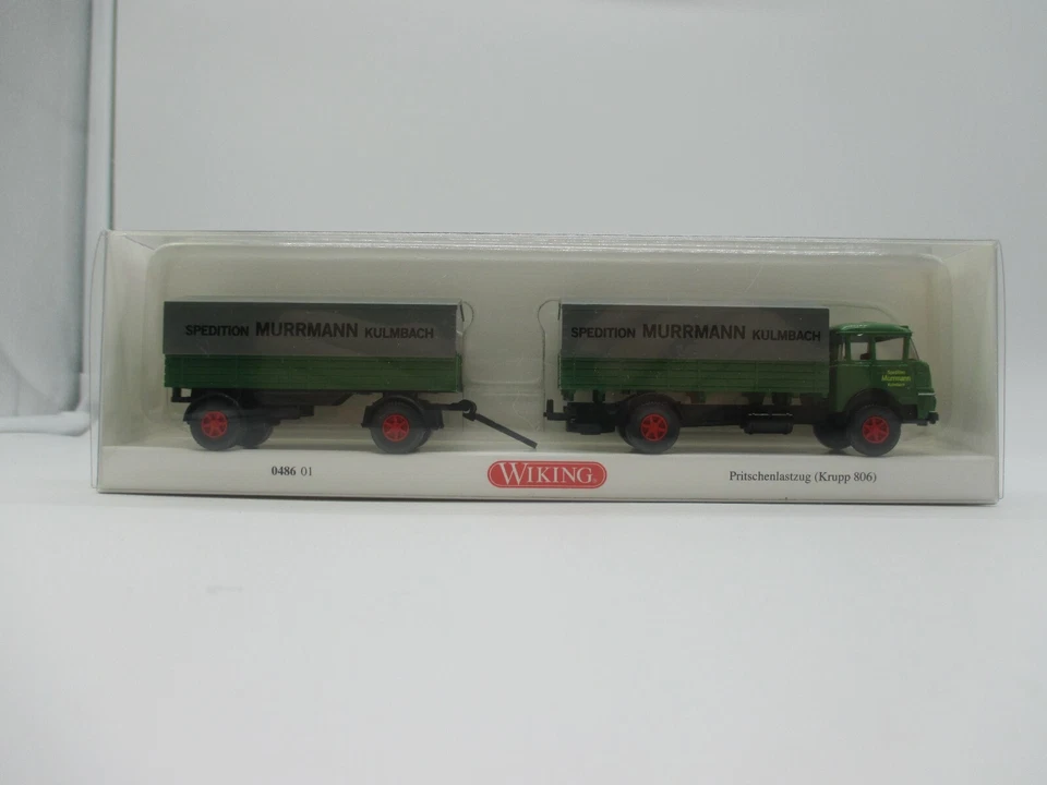 Wiking: Rimorchio Pritschena Krupp 806 "Spedizione Murrmann" Nr.0486 01 ((GK19)* - Immagine 1 di 1