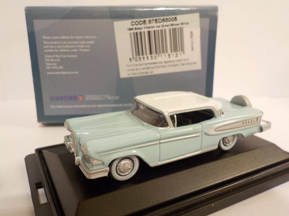 Modelo de coche 1/87 Edsel Citation 1958 - verde hielo, Oxford diecast Foto 1 de 1