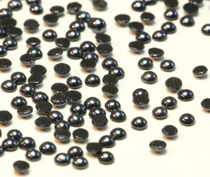 Hotfix Ceramic Stones ANTHRAZIT 3mm dunkelgrau zum aufbügeln Strass Halbperlen - Bild 1 von 18