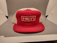 VIntage Hilti Patch Mesh Trucker Hat Snapback Cap USA Red White Nomad