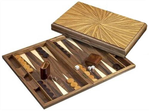 Large Hevea-Wood Modern Design Backgammon Set. NIB. FREE P&P *parts of UK - Image 1 of 1