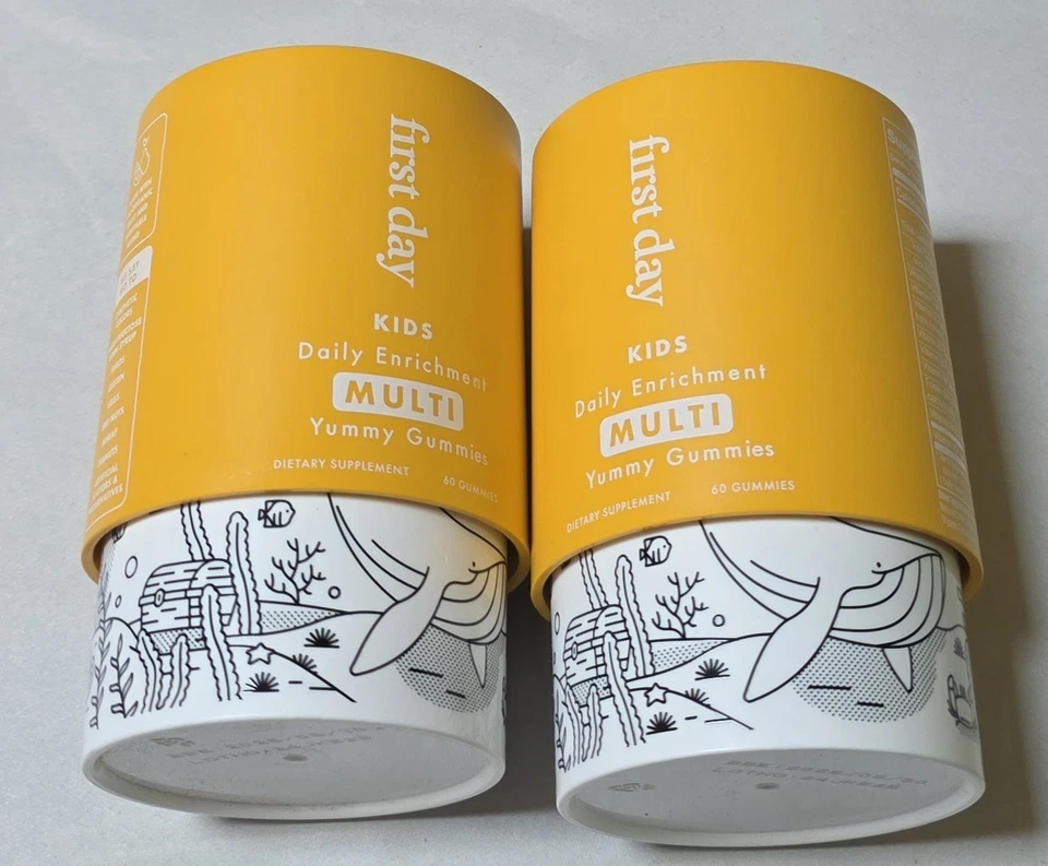 First Day Kids Daily Enrichment Multi Vitamins 60 Yummy Gummies Exp 02/26