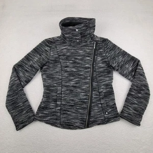 Bench Jacke Damen XL schwarz grau Strick Moto asymmetrisch Reißverschluss Fleece gefüttert Mantel - Bild 1 von 11