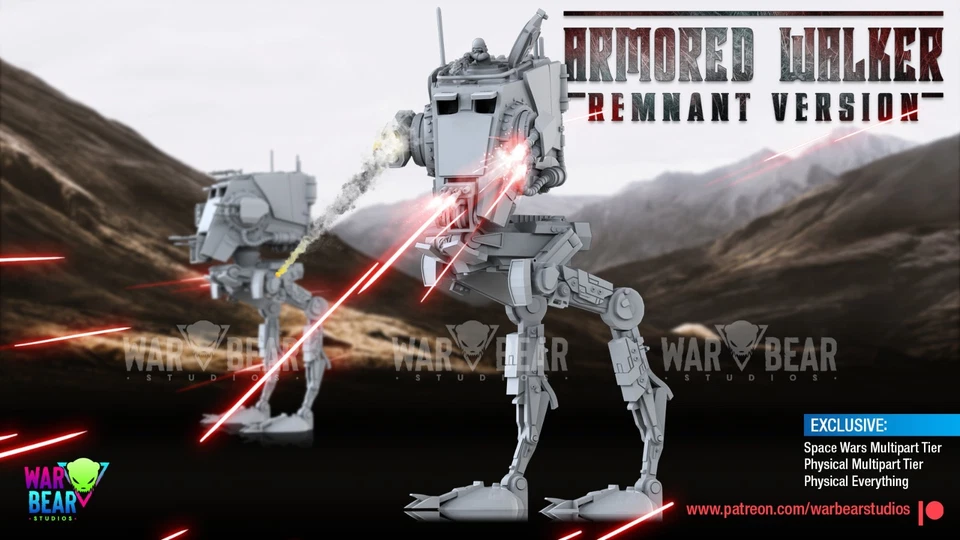 Star Wars Legion 3d printed - Remnant Armored Walker AT-ST ATST - Image 1 of 1