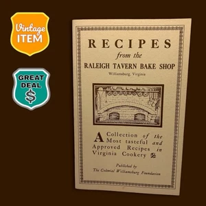 Recipes from the Raleigh Tavern Bake Shop Williamsburg, Virginia 1984 Vintage - Picture 1 of 5