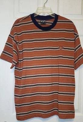 Billabong Baxter T-Shirt -mens brown Medium Striped - Image 1 of 4