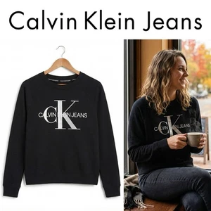 Calvin Klein Jeans Damen Sweatshirt schwarz klassisch CK Größe L - Bild 1 von 8