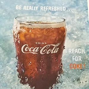 COCA COLA Natl Geo Print Ad 1959 GLASS Chilled & Snorkel Fountain Pen Sheaffers - Picture 1 of 11