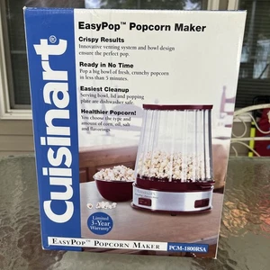 Cuisinart PCM-1800RSA EasyPop Popcorn Maker Popper Stainless Steel Red - Picture 1 of 23