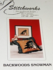 Cuadro de punto de cruz contado BACKWOODS SNOWMAN - por The Stitchworks - Imagen 1 de 2