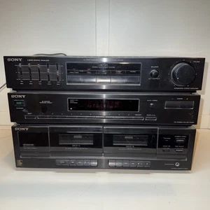 Sony HST-211 Stereo Component System con AM/FM, doppia cassetta, amplificatore equalizzatore - Foto 1 di 13