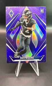 Nate Wiggins RC 2024 Panini Phoenix Purple Color Match Parallel Baltimore Ravens - Bild 1 von 2