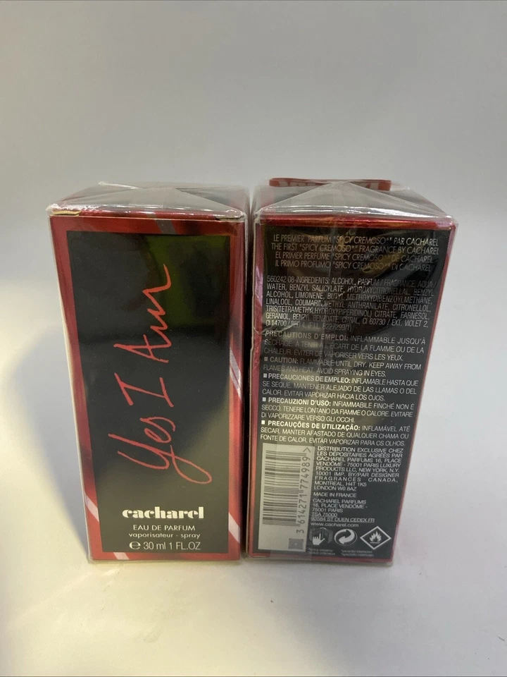 (2) Cacharel Yes I Am Eau de Parfum Spray para Mujer, 1 OZ ¡NUEVO! ¡¡NUEVO!! LOTE 2 Foto 1 de 2